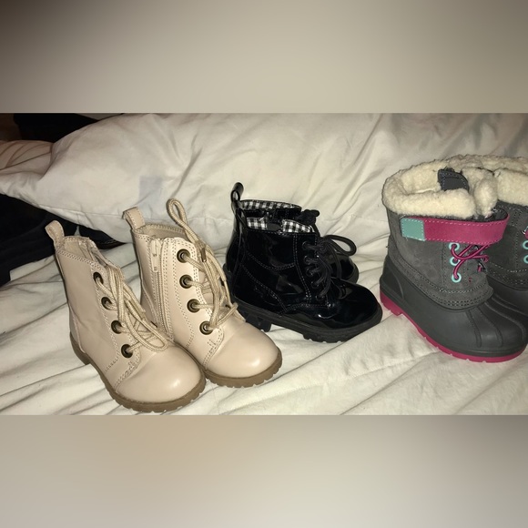 Baby Girl Fall/Winter Boot Bundle(3PAIR sizes 5/6)Combat/Riding/Snow/Rain/Patent - Picture 15 of 15